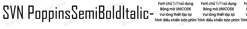 SVN PoppinsSemiBoldItalic字体转换